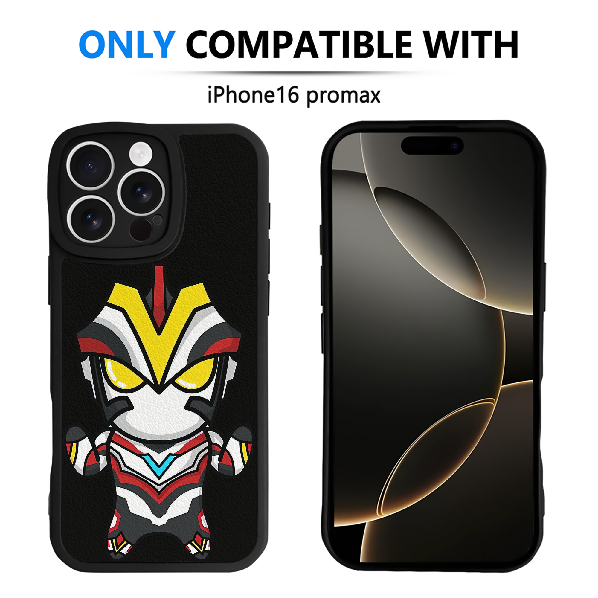 （画像用） ウルトラマン Ultraman 【iPhone 16シリーズ対応】シリコンスマホケース（レザー調） 材質：シリコン